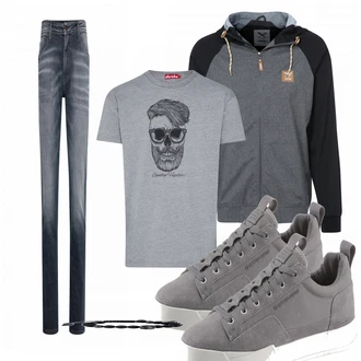 Outfit mit Weiß Sneaker G-Star Raw "About You"