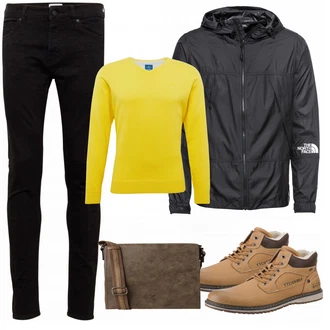 Outfit mit Braun Stiefel Tom Tailor "About You"