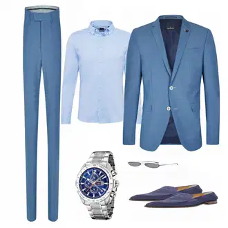 Outfit mit Blau Anzug Daniel Hechter "About You"