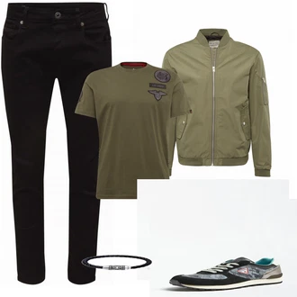 Outfit mit Braun Schuh Sneaker Guess "About You"