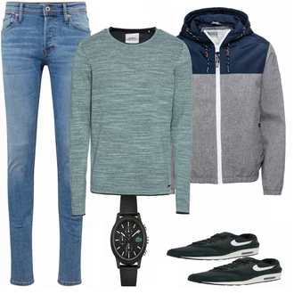 Outfit mit Türkis/Grau Unkategorisiert EDC by Esprit "About You"