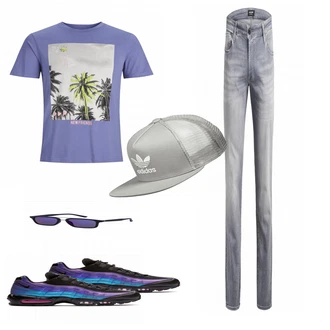 Party Outfits mit Blau Sneaker Nike Sportswear "Accessoires fuer Disco Outfits"