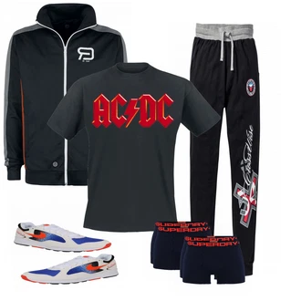 Outfit mit Blau Sneaker Nike "ACDC"