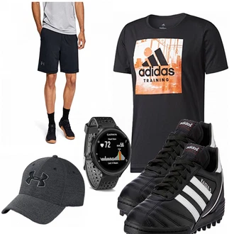 Outfit mit Blau Schuh Under Armour "ADIDAS"