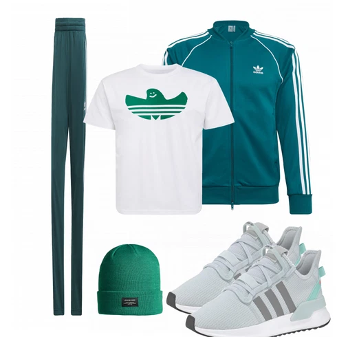 Türkis Hoodie Adidas Originals kombinieren