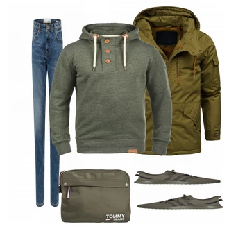 Outfit mit Grau Schuh Sneaker Adidas Originals "Adidas New"