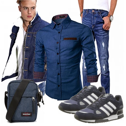 Blau Hemd COOFANDY kombinieren