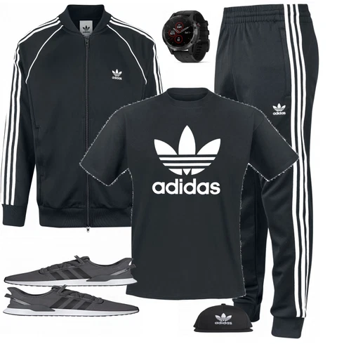 Grau Sportschuh Adidas Originals kombinieren mit T-Shirt Adidas