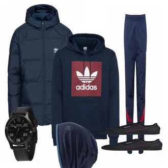 Outfit mit Blau Schuh Sneaker Adidas Originals "ADIDAS"