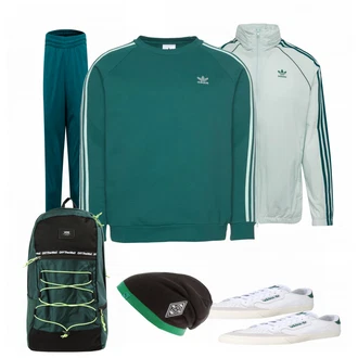 Sport Outfits mit Schwarz Hut Puma "Adidas"