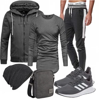 Outfit mit Blau Hut Brandit "ADIDAS"