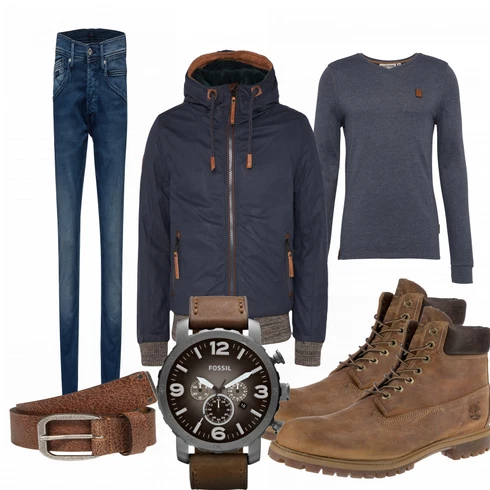Rot/Grün Stiefel Timberland kombinieren