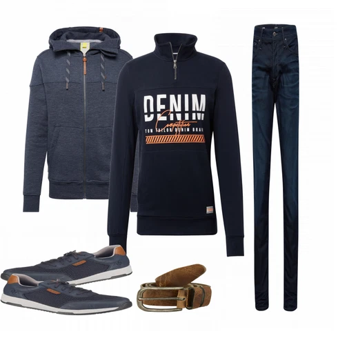 Blau Sneaker Rieker kombinieren
