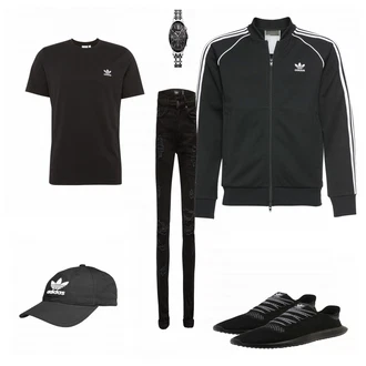 Outfit mit Blau Unkategorisiert Tigha "AllBlackEverything"