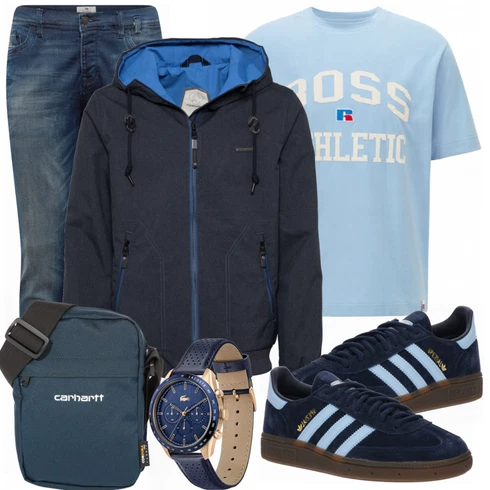 Schwarz/Weiß SommerJacke Ragwear kombinieren mit Schwarz Jeans LTB
