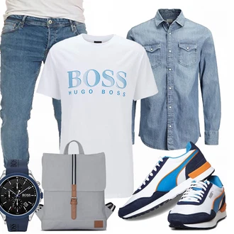 Outfit mit Grau Sneaker Puma "Alltags Outfit"
