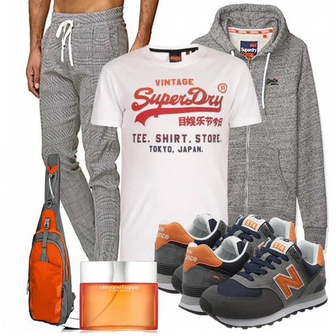 Beige T-Shirt Superdry kombinieren