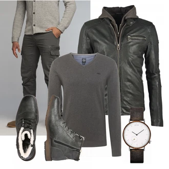 Outfit mit Grau Strickjacke S.Oliver "Alltags Outfit"