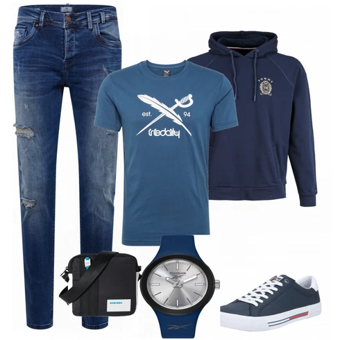 Grau Sneaker Tommy Jeans kombinieren