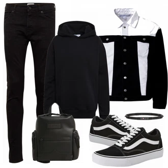 Outfit mit Grau Sneaker Vans "Alltags Outfit"