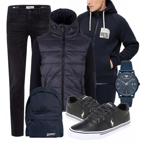 Schwarz Schuh Sneaker/Leder Sneaker Polo Ralph Lauren kombinieren