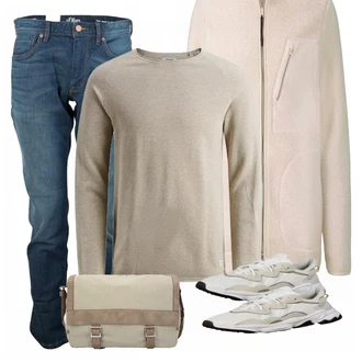 Winter Outfits mit Beige Jack & Jones, Beige Unkategorisiert Camel Active "Alltags Outfit"