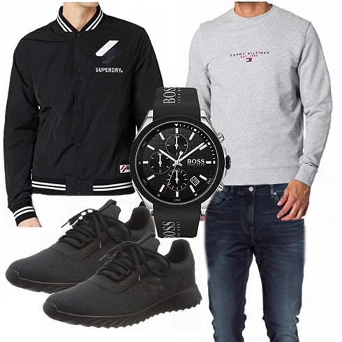 Blau Schuh Boss kombinieren