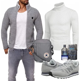 Winter Outfits Feine mit Grau COOFANDY "Alltags Outfit"Look: Coole, Classic, Feine, Boyfriend, Outdoor, Chill