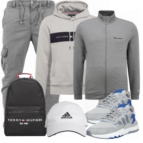 Schwarz Rucksack Tommy Hilfiger kombinieren