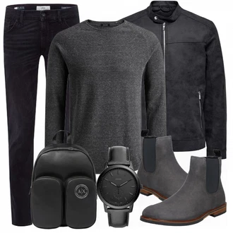Outfit mit Blau Schuh Stiefel Bullboxer "Alltags Outfit"