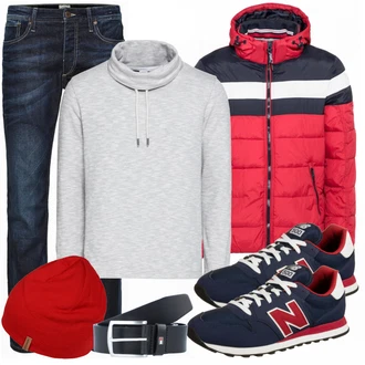 Outfit mit Schwarz Sneaker/Leder Sneaker New Balance "Alltags Outfit"