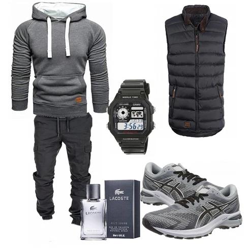 Grau Schuh/SportSchuh Asics kombinieren
