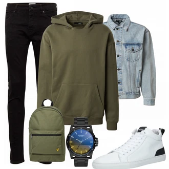 Outfit mit Grau Sneaker Steve Madden "Alltags Outfit"