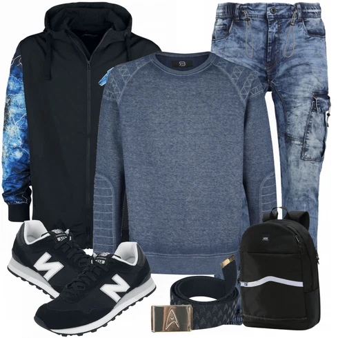 Blau Rucksack Vans kombinieren