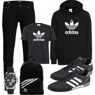Outfit mit Blau Sneaker Adidas Performance "Alltags Outfit"