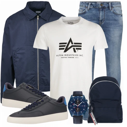 Weiß/Blau Hose Only & Sons kombinieren