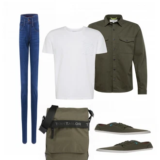 Outfit mit Weiß T-Shirt EDC by Esprit "Alltags Outfit"