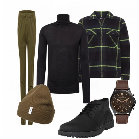 Blau Schuh Timberland kombinieren mit Schwarz Strickjacke Lindbergh