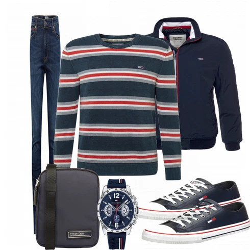 Weiß Sneaker Tommy Jeans kombinieren