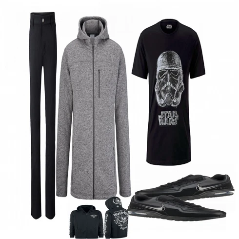 Schwarz Casual T-Shirt Tchibo kombinieren