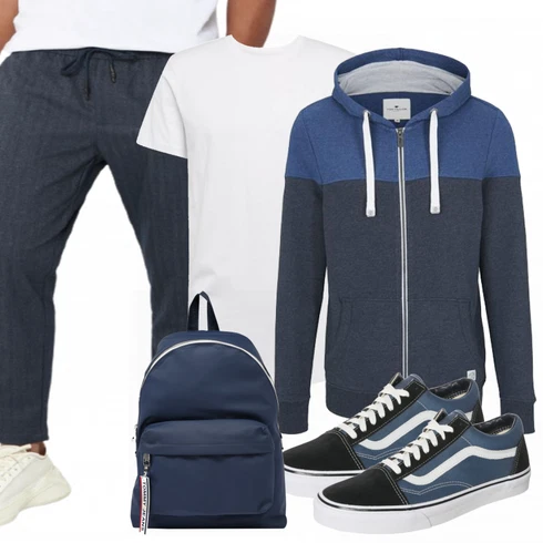 Blau Rucksack Tommy Jeans kombinieren