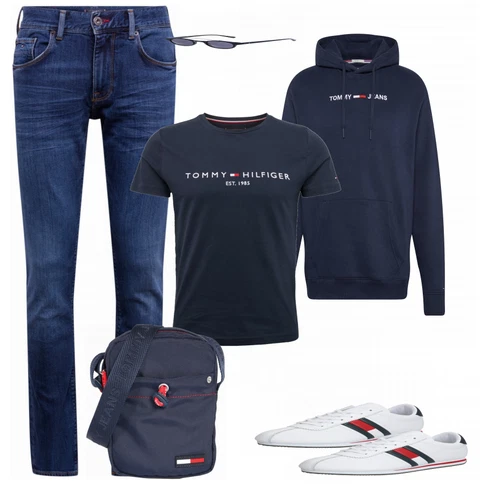 Grau Sneaker Tommy Jeans kombinieren