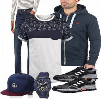 Outfit mit Blau Hut Volcom "Alltags Outfit"