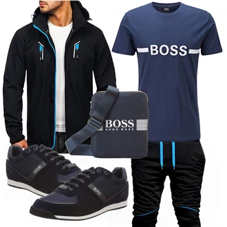 Outfit mit Hose/Overall/Tasche/Accessoire/Hemd/Schuh/Regenjacke BOLF "Alltags Outfit"