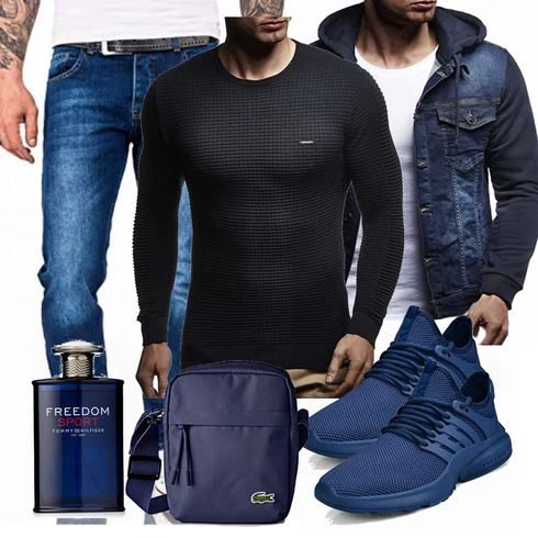 Blau Trachtenmode Lacoste kombinieren mit Blau Accessoire Tommy Hilfiger