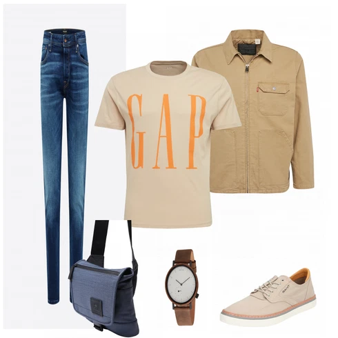Blau/Weiß Hose Jack & Jones kombinieren