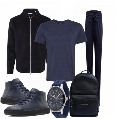 Blau Rucksack Tommy Hilfiger kombinieren