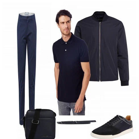 Blau Schuh Sneaker Boss kombinieren