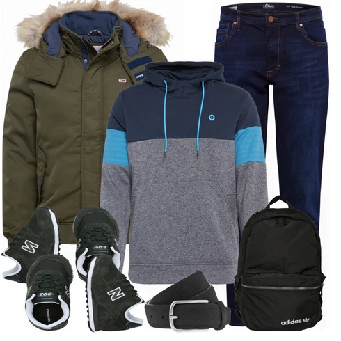 Blau Rucksack Adidas Originals kombinieren