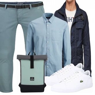 Outfit mit Weiß Sneaker Lacoste "Alltags Outfit"